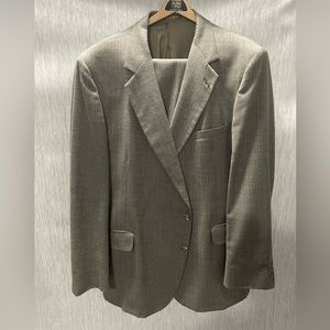 Andhurst Custom Mans suit size 48L Grayish brown mix made by American Craftsman